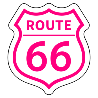 Route 66 Sticker (Hot Pink)